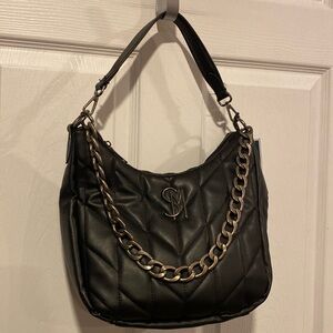 BNWT STEVE MADDEN MADDEN Black Chain Detail Hobo Shoulder Bag